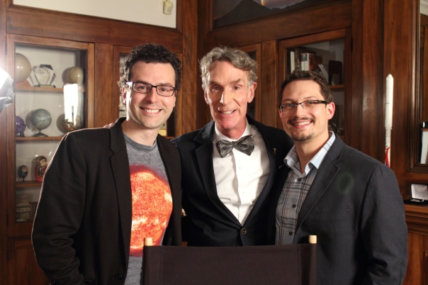 Bill Nye (Centre) With Chasing Atlantis Team Paul (Right) and Matthew (Left)